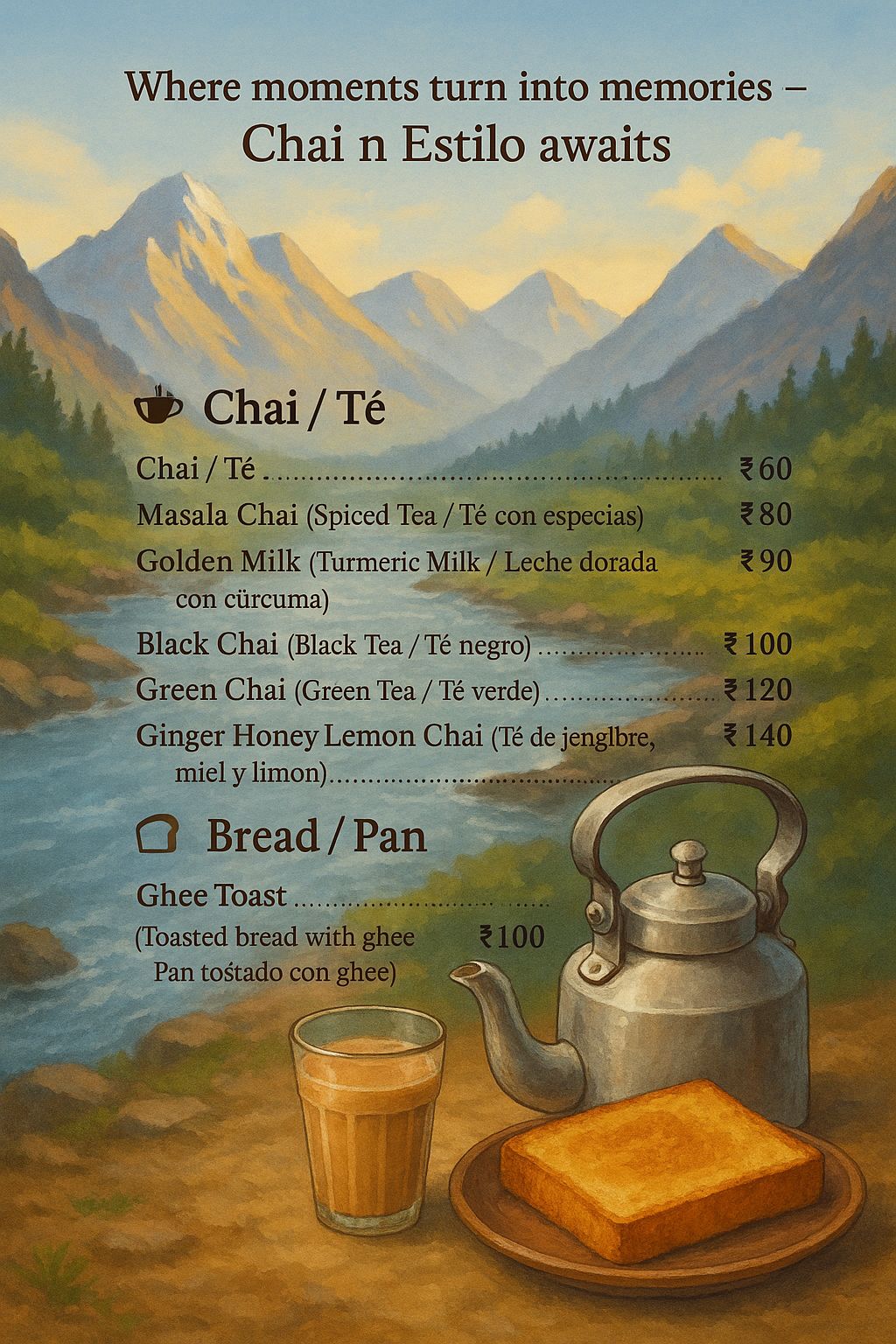 Chai and Ghee Toast illustration